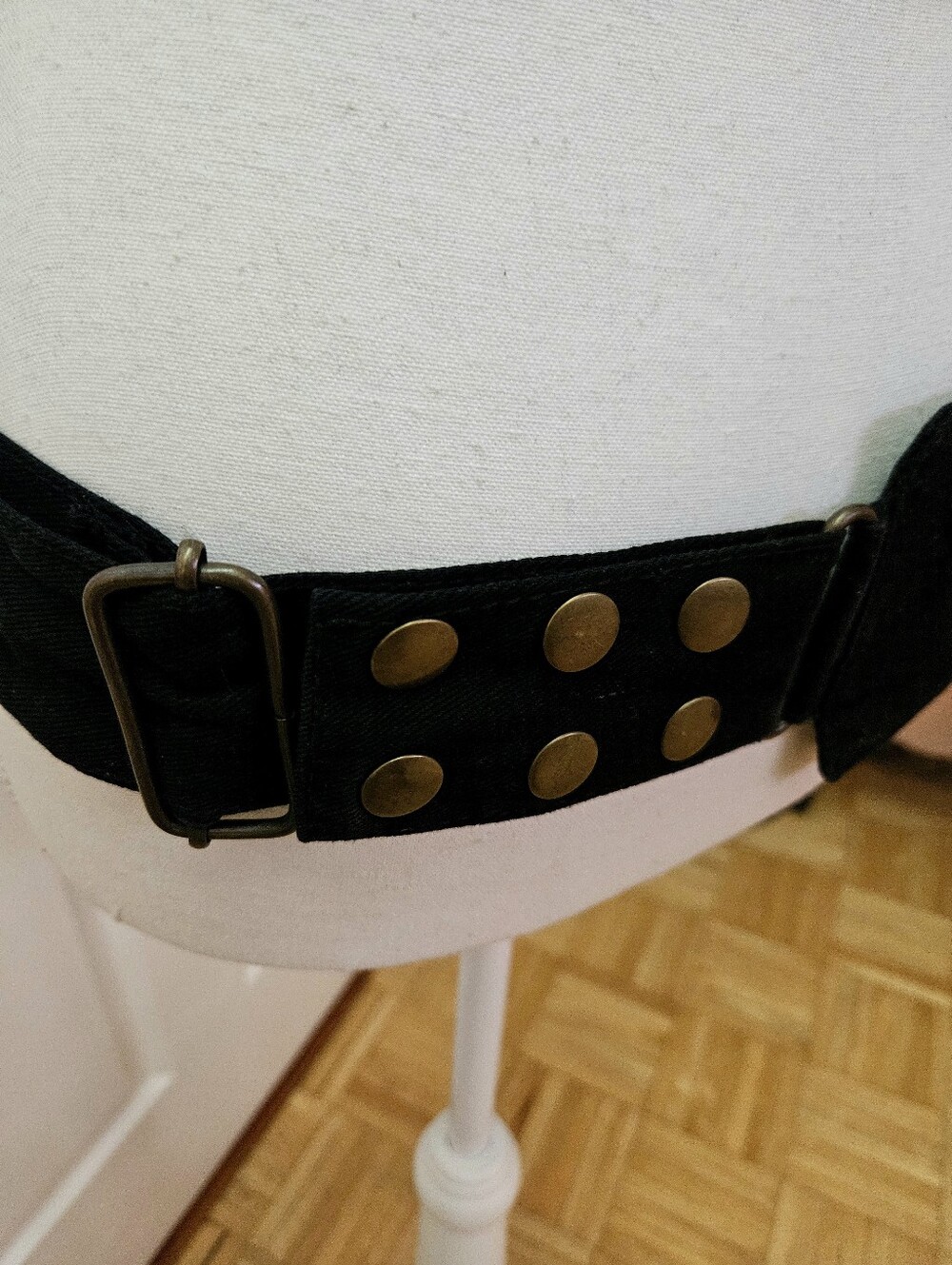 Perfect Artist Made UK Black Gold Paisley Canvas Boho Trance Festival Bag Belt - Picture 8 of 14